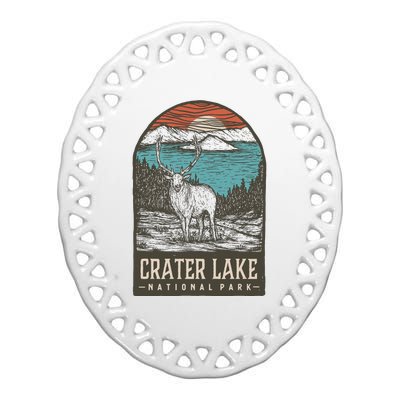 Crater Lake National Park Ceramic Oval Ornament