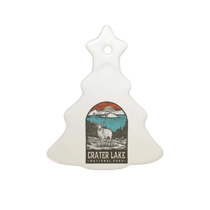 Crater Lake National Park Ceramic Tree Ornament