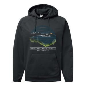 Crater Lake National Park Oregon Outdoor Hiking Performance Fleece Hoodie