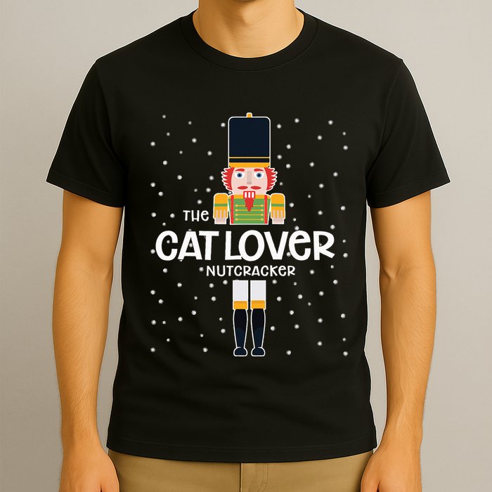 Cat Lover Nutcracker Family Matching Funny Pajama T-Shirt