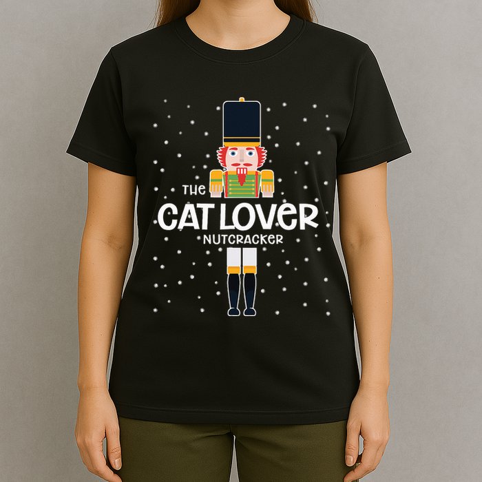 Cat Lover Nutcracker Family Matching Funny Pajama T-Shirt