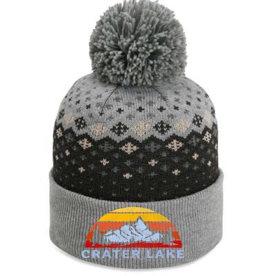 Crater Lake National Park Retro Sunset Design Gift The Baniff Cuffed Pom Beanie