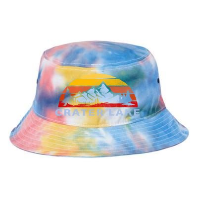 Crater Lake National Park Retro Sunset Design Gift Tie Dye Newport Bucket Hat