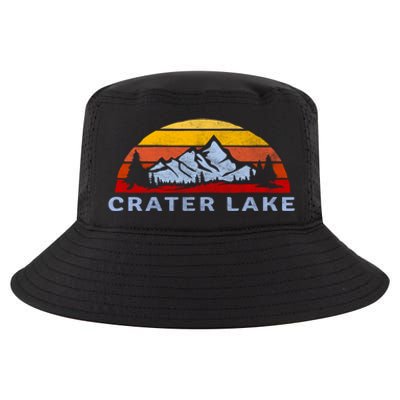 Crater Lake National Park Retro Sunset Design Gift Cool Comfort Performance Bucket Hat