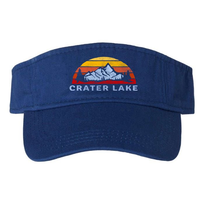 Crater Lake National Park Retro Sunset Design Gift Valucap Bio-Washed Visor