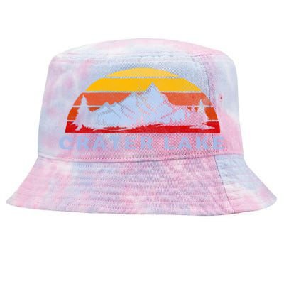 Crater Lake National Park Retro Sunset Design Gift Tie-Dyed Bucket Hat