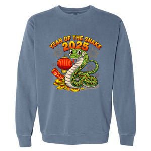 Chinese Lunnar New Year Snake The Year Of The Snake 2025 Garment-Dyed Sweatshirt