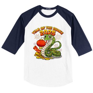 Chinese Lunnar New Year Snake The Year Of The Snake 2025 Baseball Sleeve Shirt