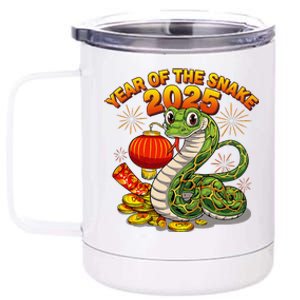 Chinese Lunnar New Year Snake The Year Of The Snake 2025 12 oz Stainless Steel Tumbler Cup