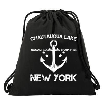 Chautauqua Lake New York Funny Fishing Camping Summer Gift Cute Gift Drawstring Bag