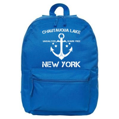Chautauqua Lake New York Funny Fishing Camping Summer Gift Cute Gift 16 in Basic Backpack