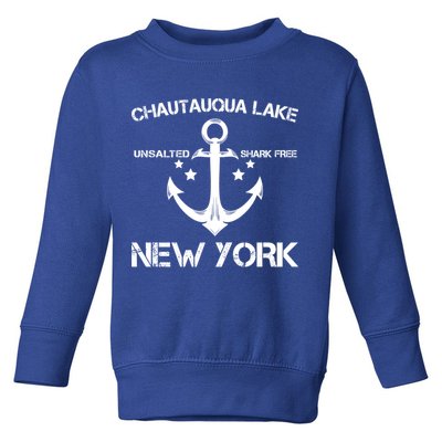 Chautauqua Lake New York Funny Fishing Camping Summer Gift Cute Gift Toddler Sweatshirt