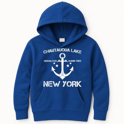 Chautauqua Lake New York Funny Fishing Camping Summer Gift Cute Gift Kids Hoodie