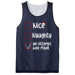 Christmas List Nice Naughty An Attempt Was Made Mesh Reversible Basketball Jersey Tank