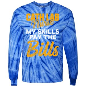 Cath Lab Nurse Skills Cardiac Nursing Rn Gift Tie-Dye Long Sleeve Shirt