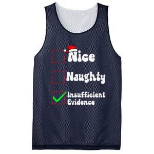 Christmas List Nice Naughty Insufficient Evidence Mesh Reversible Basketball Jersey Tank