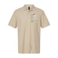 Christmas List Nice Naughty Insufficient Evidence Softstyle Adult Sport Polo