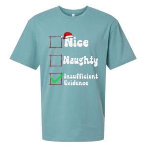 Christmas List Nice Naughty Insufficient Evidence Sueded Cloud Jersey T-Shirt