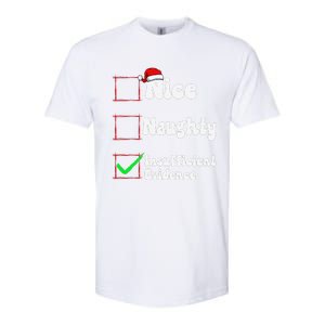 Christmas List Nice Naughty Insufficient Evidence Softstyle CVC T-Shirt