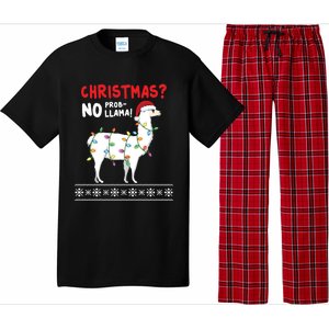 Christmas Llama No Probllama Funny Ugly Christmas Gift Pajama Set