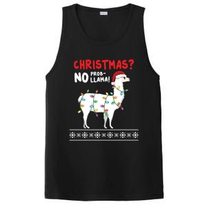 Christmas Llama No Probllama Funny Ugly Christmas Gift PosiCharge Competitor Tank