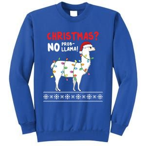 Christmas Llama No Probllama Funny Ugly Christmas Gift Sweatshirt