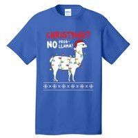 Christmas Llama No Probllama Funny Ugly Christmas Gift Tall T-Shirt