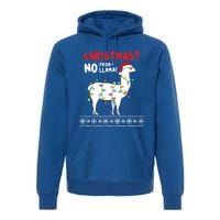 Christmas Llama No Probllama Funny Ugly Christmas Gift Premium Hoodie