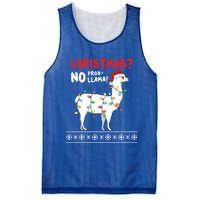 Christmas Llama No Probllama Funny Ugly Christmas Gift Mesh Reversible Basketball Jersey Tank