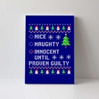 Christmas List Nice Naughty Innocent Until Proven Guilty Great Gift Canvas