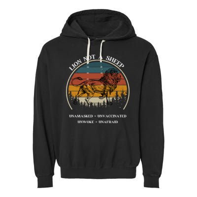Conservative Lion Not A Sheep Garment-Dyed Fleece Hoodie