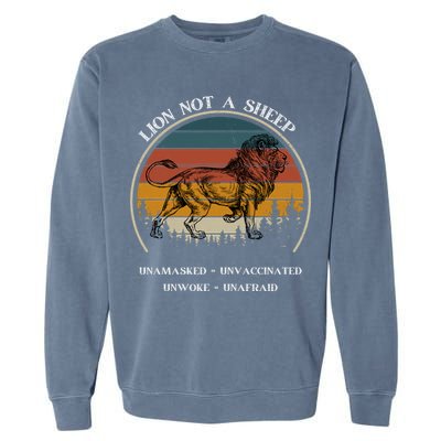 Conservative Lion Not A Sheep Garment-Dyed Sweatshirt