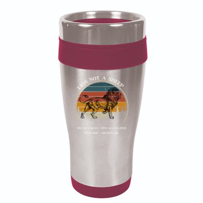 Conservative Lion Not A Sheep 16oz Travel Tumbler