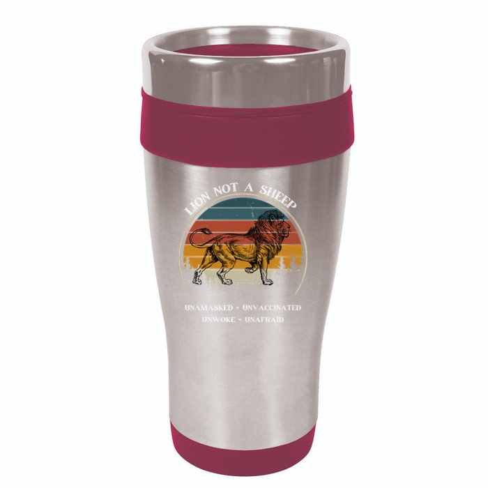 Conservative Lion Not A Sheep 16oz Travel Tumbler