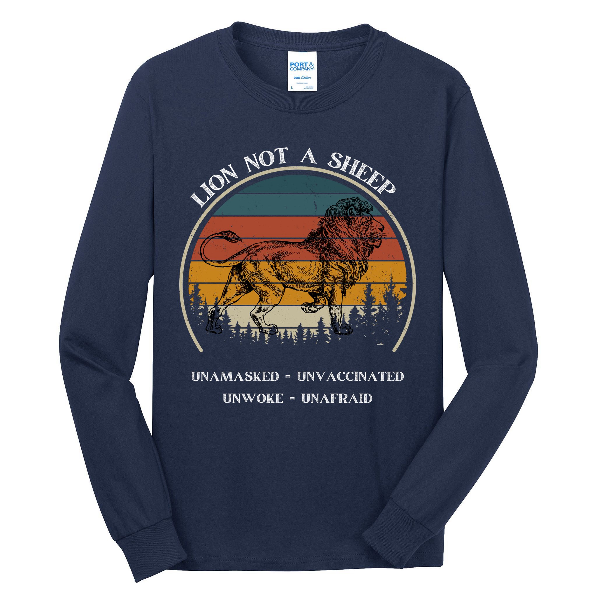 Conservative Lion Not A Sheep Tall Long Sleeve T-Shirt
