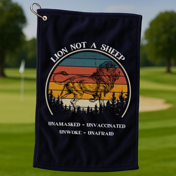 Conservative Lion Not A Sheep Golf Towel