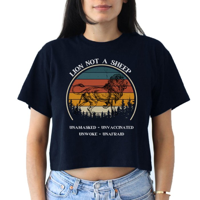 Conservative Lion Not A Sheep Crop Top
