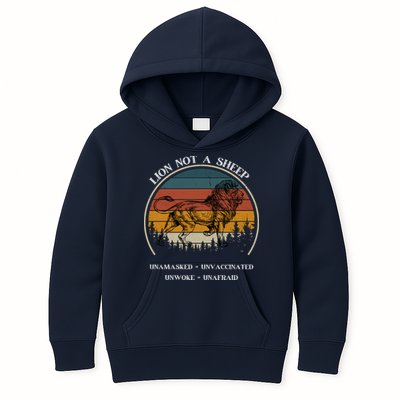 Conservative Lion Not A Sheep Kids Hoodie