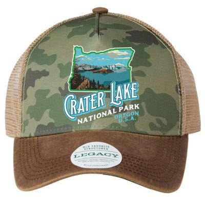 Crater Lake National Park Gift Vintage Oregon Retro Cool Gift Legacy Tie Dye Trucker Hat