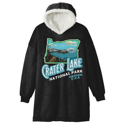 Crater Lake National Park Gift Vintage Oregon Retro Cool Gift Hooded Wearable Blanket