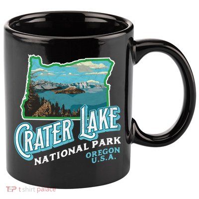 Crater Lake National Park Gift Vintage Oregon Retro Cool Gift 11oz C Handle Ceramic Mug