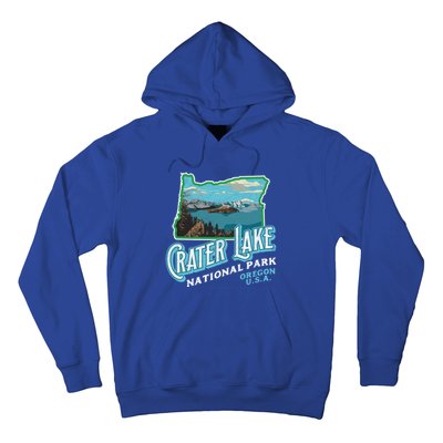 Crater Lake National Park Gift Vintage Oregon Retro Cool Gift Hoodie