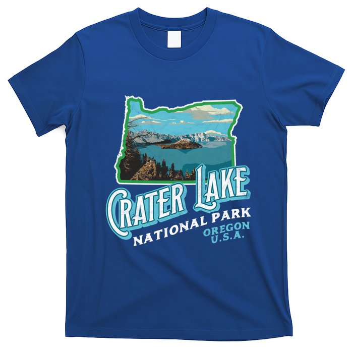 Crater Lake National Park Gift Vintage Oregon Retro Cool Gift T-Shirt