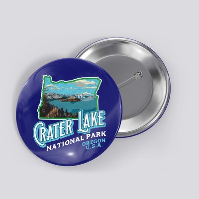 Crater Lake National Park Gift Vintage Oregon Retro Cool Gift Button