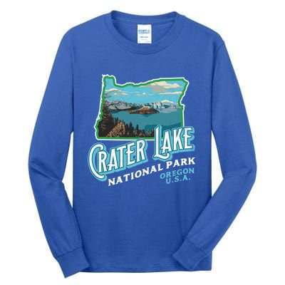 Crater Lake National Park Gift Vintage Oregon Retro Cool Gift Tall Long Sleeve T-Shirt