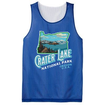 Crater Lake National Park Gift Vintage Oregon Retro Cool Gift Mesh Reversible Basketball Jersey Tank