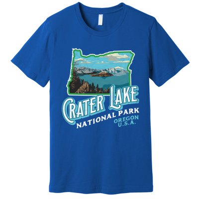 Crater Lake National Park Gift Vintage Oregon Retro Cool Gift Premium T-Shirt