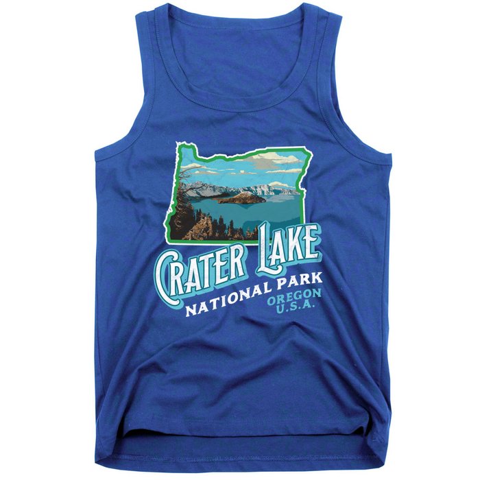 Crater Lake National Park Gift Vintage Oregon Retro Cool Gift Tank Top