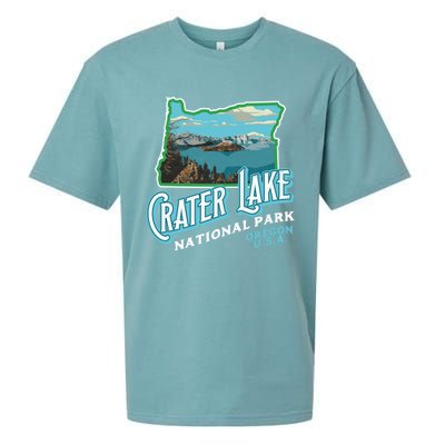 Crater Lake National Park Gift Vintage Oregon Retro Cool Gift Sueded Cloud Jersey T-Shirt