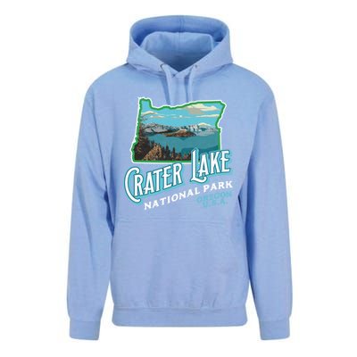 Crater Lake National Park Gift Vintage Oregon Retro Cool Gift Unisex Surf Hoodie